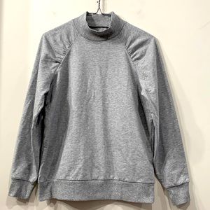 Michael by Michael Kors Heathered Grey Long Sleeve Top Cotton Blend Size M